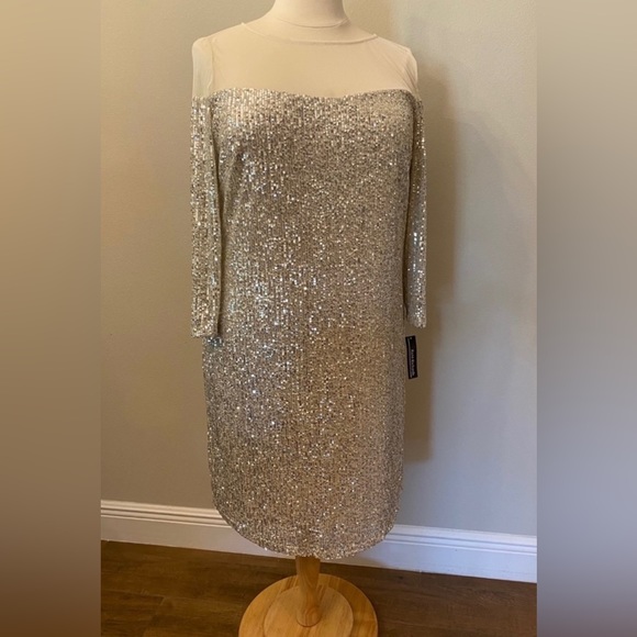 Plus Sequin Dress - Picture 2 of 10